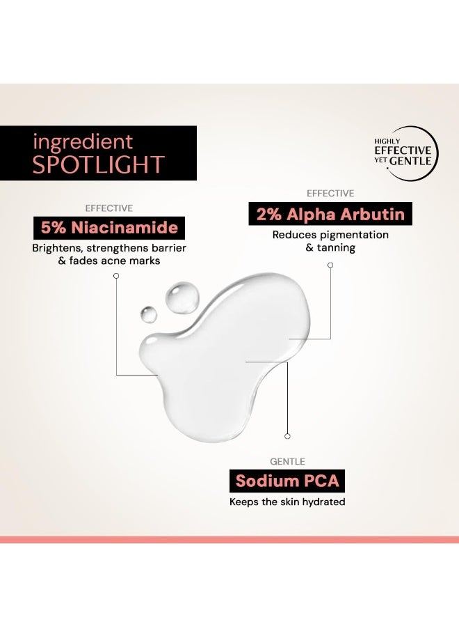 Deconstruct 5% Niacinamide Face Serum | + 2% Alpha Arbutin Face Serum | Clearing Serum for Pigmentation, Acne Marks, Dark Spots, Tanning | For Oily & Sensitive Skin | 30ml - Image 4